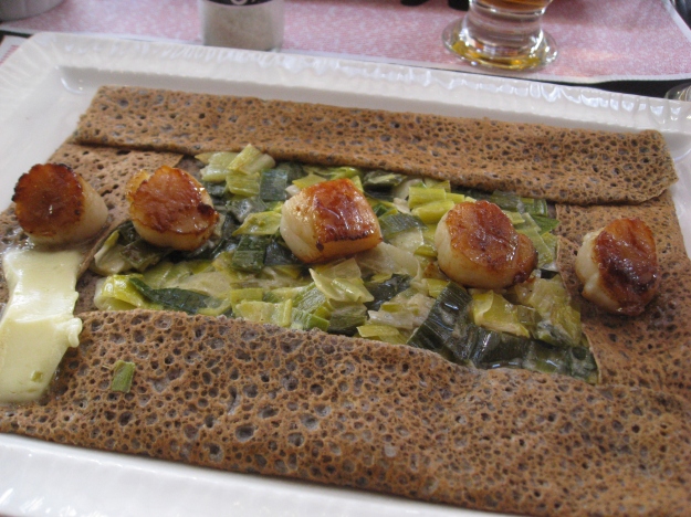 scallop and leek galette