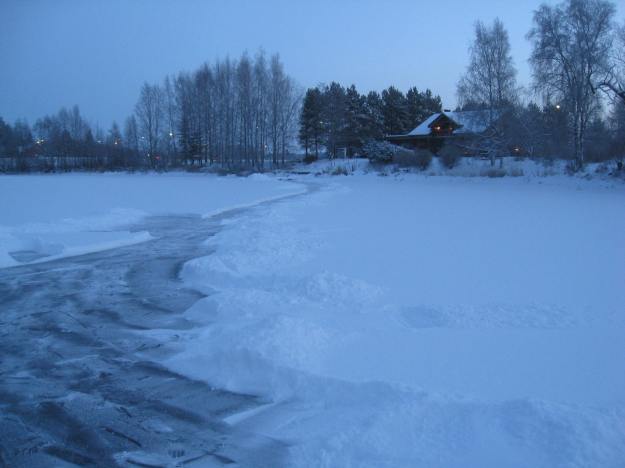 frozen lake in Finland