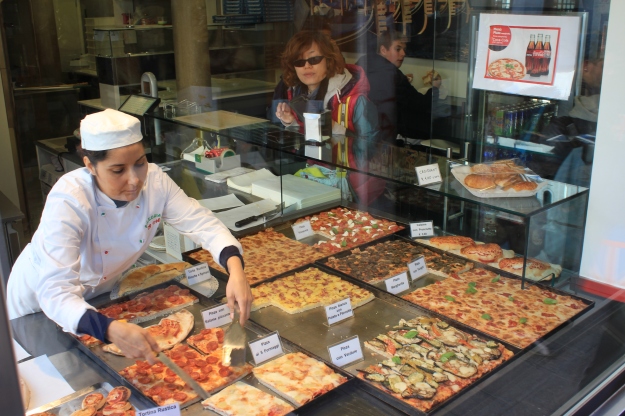 pizza slices in Venice