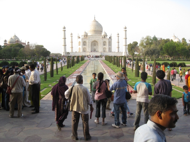 entering Taj Mahal