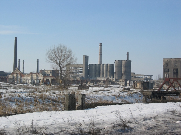 A ghost factory somewhere between Donetsk and Luhansk.